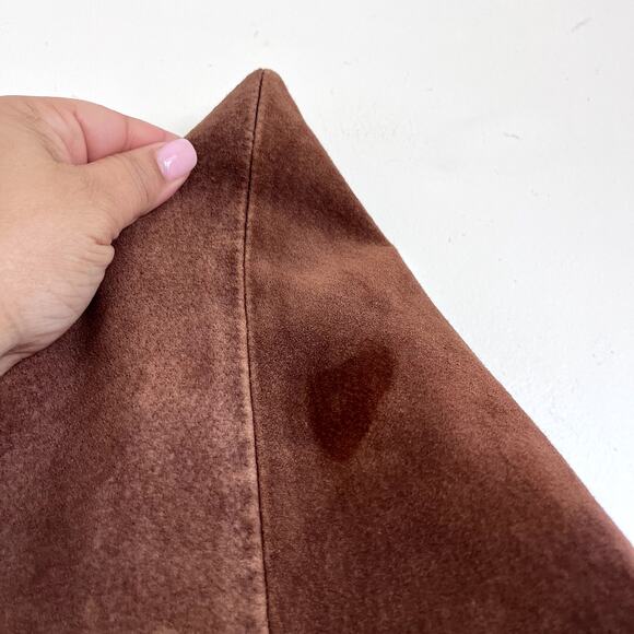 Vintage Suede Renaissance Womens Cape Cloak Size O/S Brown Western Boho Hooded - Picture 12 of 13